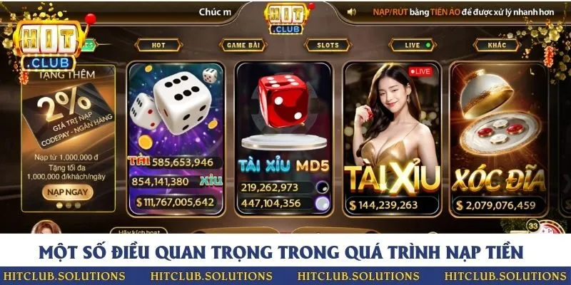 Những điều quan trọng cần nhớ trong giao dịch nạp tiền